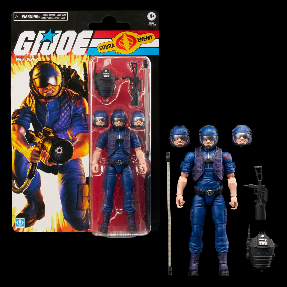 G.I. Joe Tele-Viper accessories laid out for diorama setup