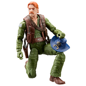 G.I. Joe Wild Bill cowboy hat with attached hair for swapping on the figure.