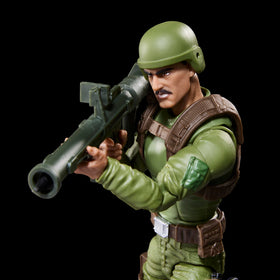 G.I. Joe Zap Melendez bazooka accessory for dynamic battle scenes.