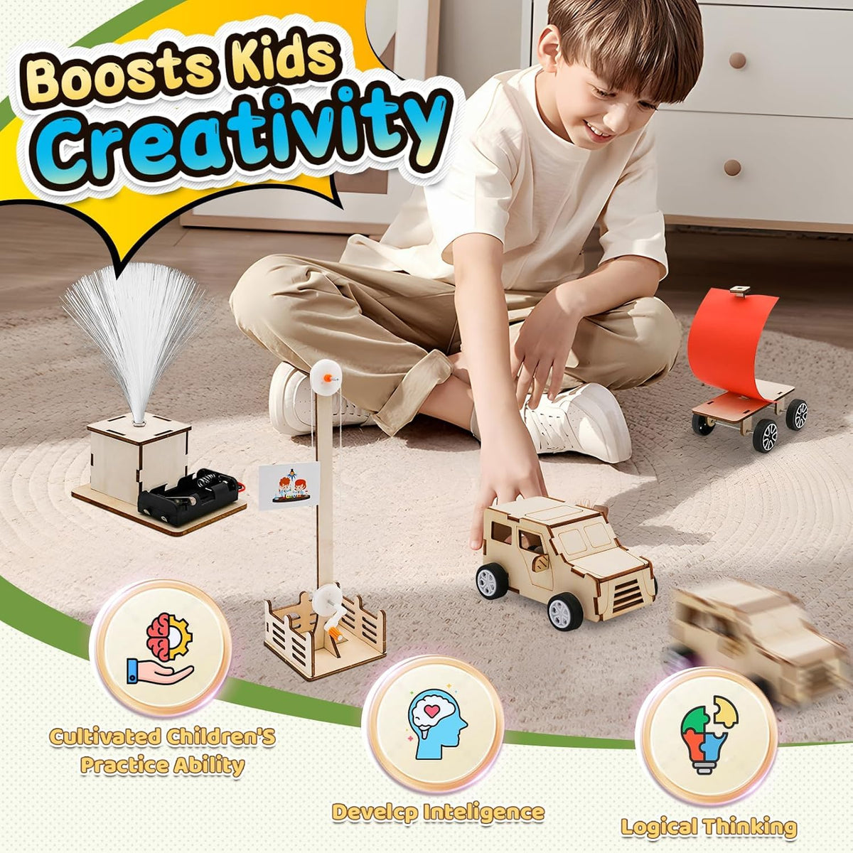 GIAKAN treasure box parts in assembly stage fostering logical thinking