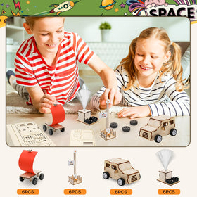 GIAKAN stem kit components spread for creative building and STEM play