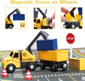 Giant Bean crane-truck supports building scenes with precise crane actions.