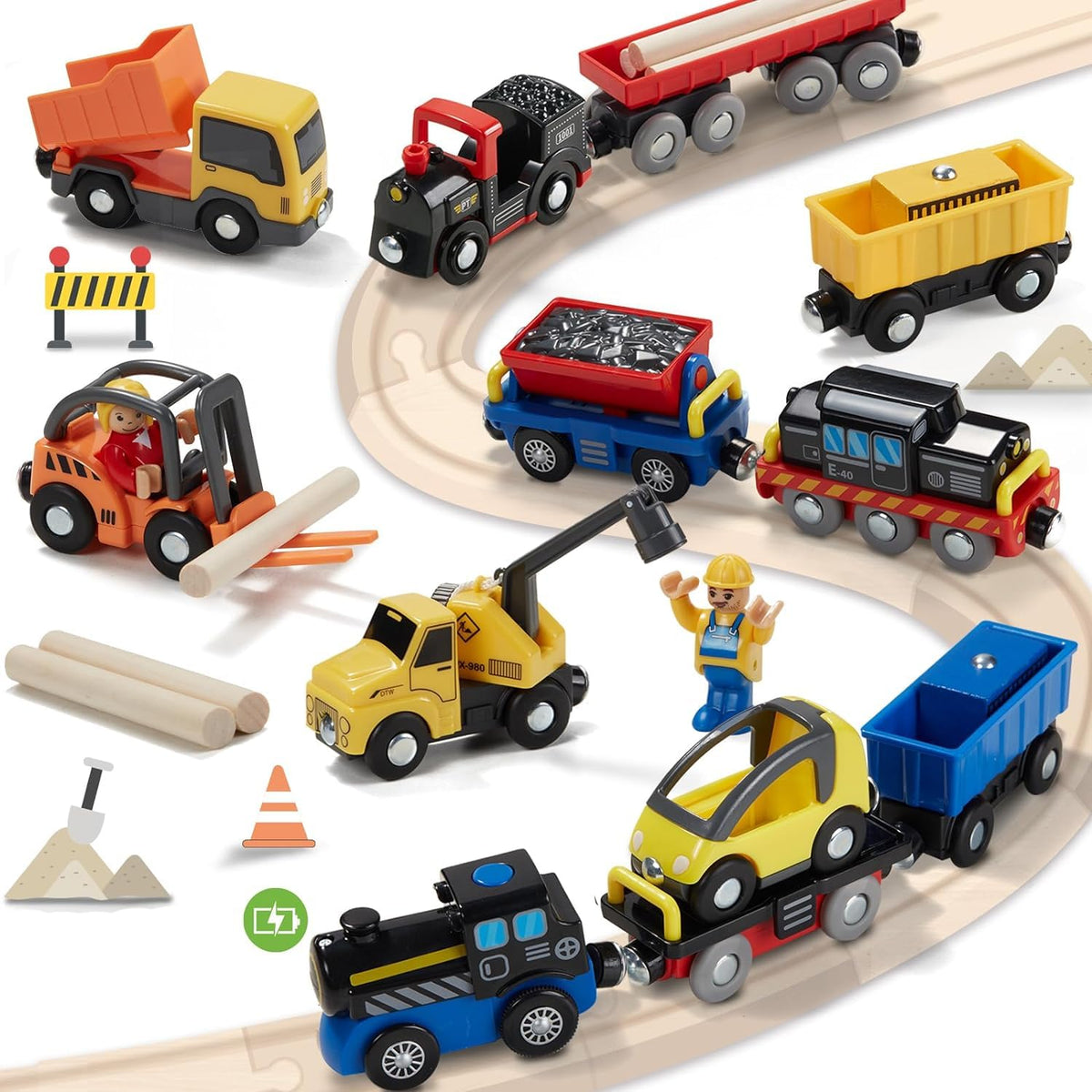 Giant Bean freight carriages pair with easy magnetic connections for multimodal cargo stories.