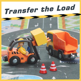 Giant Bean dump-truck provides rugged transport action and role-play potential.