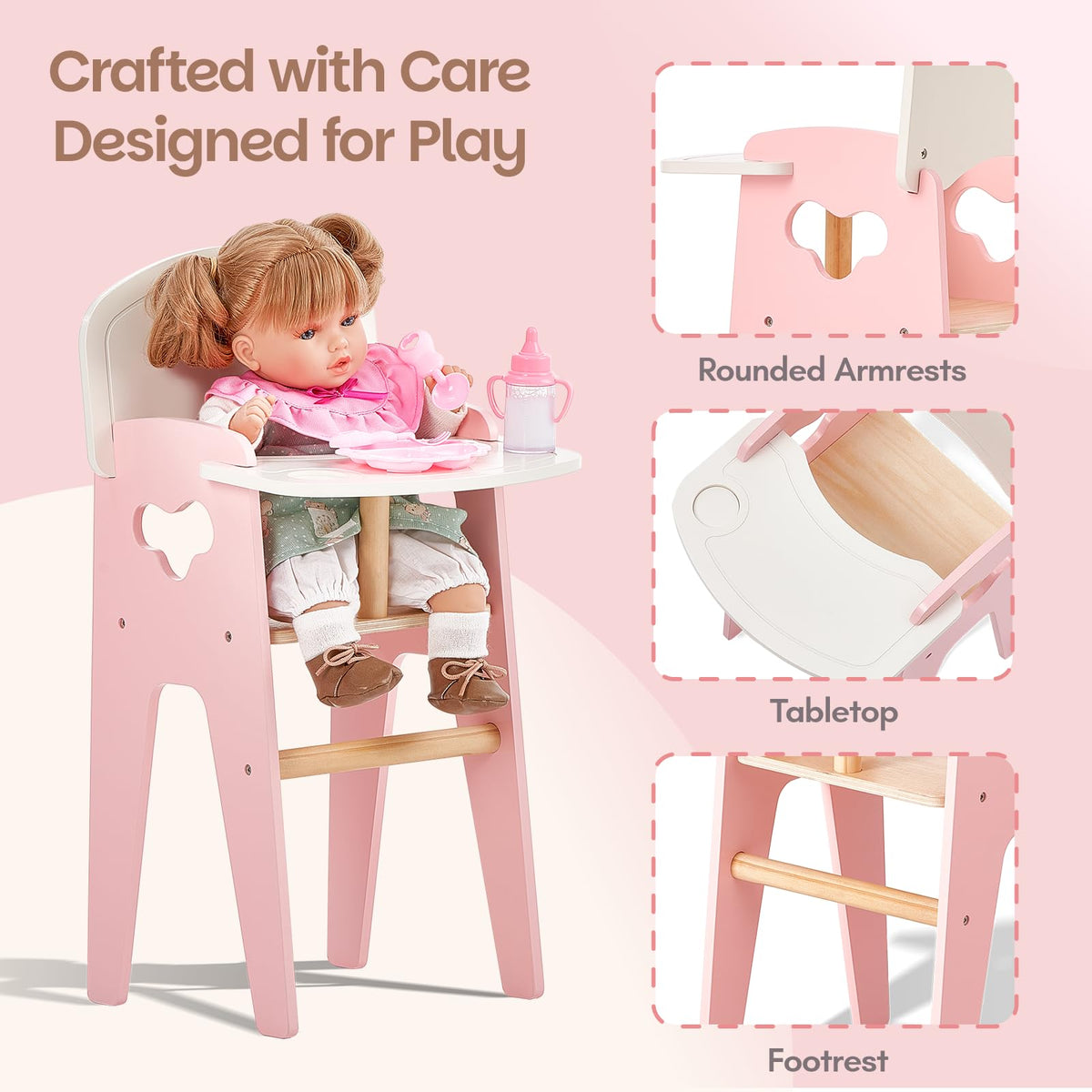 Giant bean doll meal plate with spoon and fork for imaginative feeding.