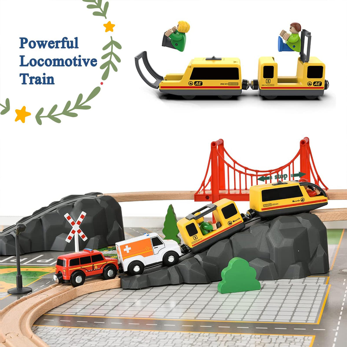 Giant Bean gift-packaged train set ready for gifting occasions.