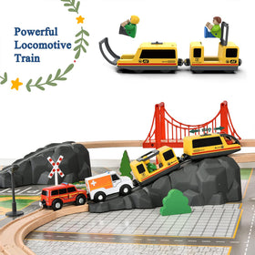 Giant Bean gift-packaged train set ready for gifting occasions.