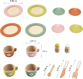 Giant bean Montessori-inspired dinnerware toy for imaginative play