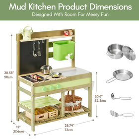 Giant Bean mud kitchen BBQ grill feature for social pretend meals outdoors