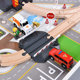 Giant Bean mountain track adds elevation for dynamic train layouts.