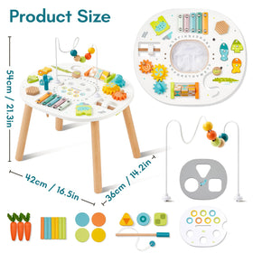 Giant bean wooden activity table xylophone adds musical exploration and rhythm