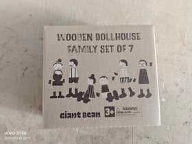Giant Bean wooden family dolls set – fits most dollhouses and playsets