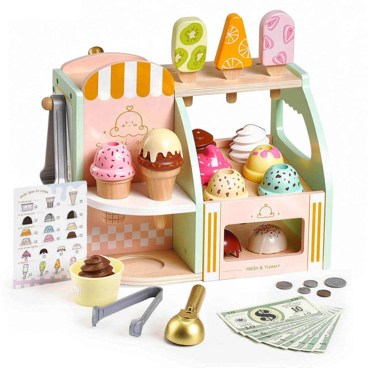 Giant Bean pastel-colored set adds charm to any play kitchen