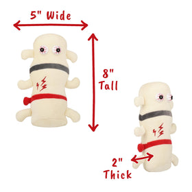 GIANT MICROBES includes an information card with back pain facts for learning.