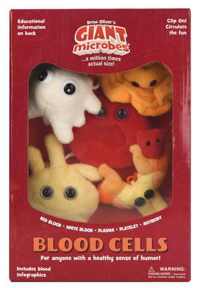 GIANT MICROBES Blood cells keychains offering portable education and style.