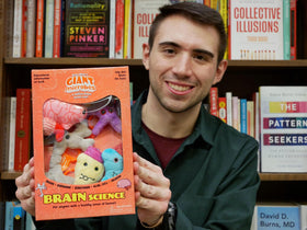 GIANT MICROBES brain gift box neuron plush helps visualize nerve connections in neuroscience study.