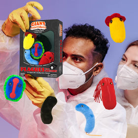 GIANT MICROBES Educational info back card highlights era context for students.
