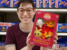 GIANT MICROBES Plasma plush as a colorful biology teaching aid.