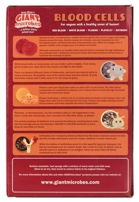 GIANT MICROBES Platelet plush suitable for classroom demonstrations.