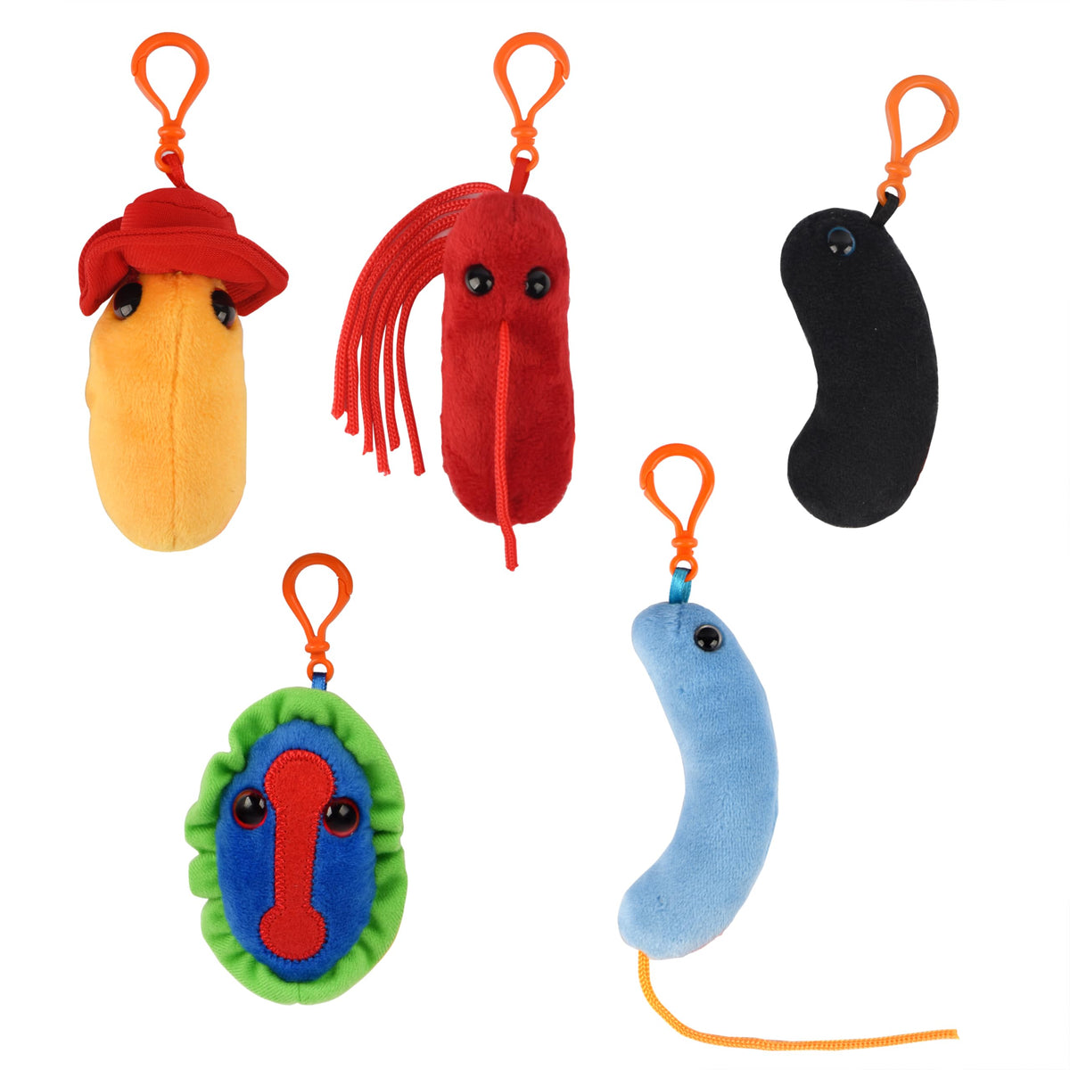 GIANT MICROBES Smallpox plush keychain ready for backpacks and keys.