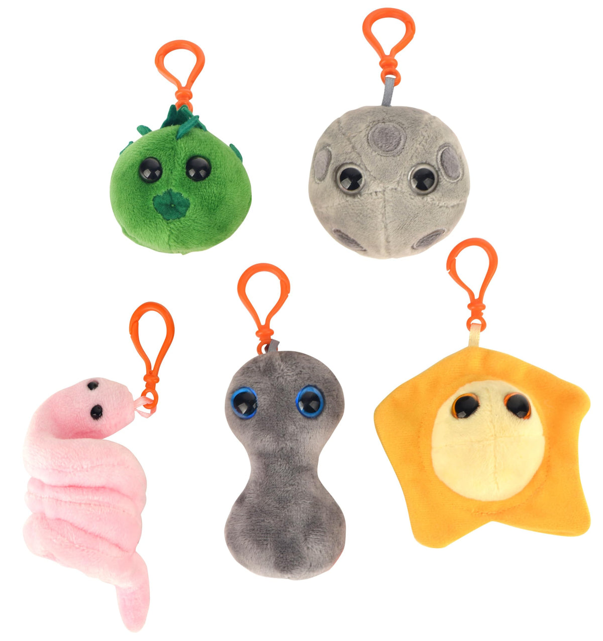 GIANT MICROBES chlamydia keychain close-up, conversation starter for wellness