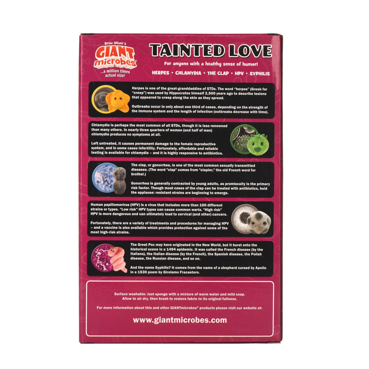 GIANT MICROBES gonorrhea keychain close-up, quirky learning tool