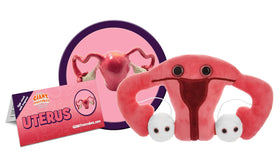 GIANT MICROBES Uterus Plush with detachable ovaries for hands-on anatomy.