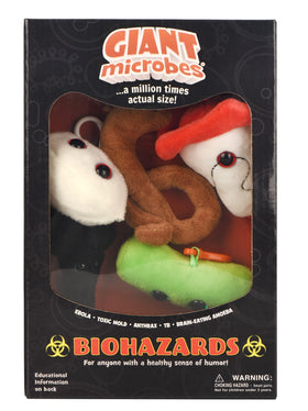 GIANTMICROBES Anthrax plush toy for thoughtful discussion on health topics.