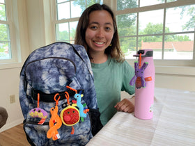 GIANTMICROBES Chromosome plush keychain for genealogy learning and biology study.