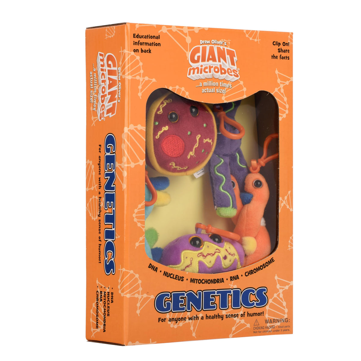 GIANTMICROBES DNA plush keychain for education and daily science curiosity.