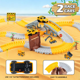 GIAT Construction Race Tracks Cars speeding on modular layouts for imaginative play