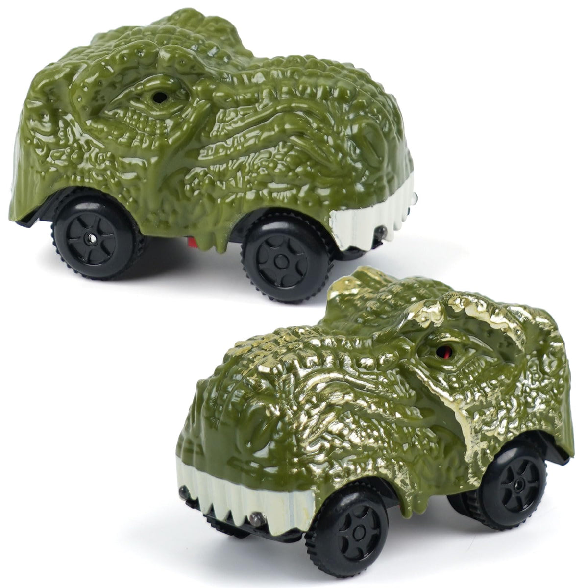 GIAT Dinosaur Track Car LED front view with bright lights for night racing