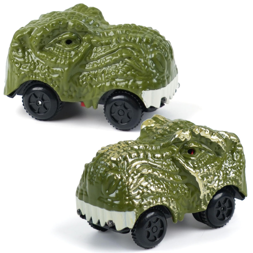 GIAT Dinosaur Track Car LED front view with bright lights for night racing