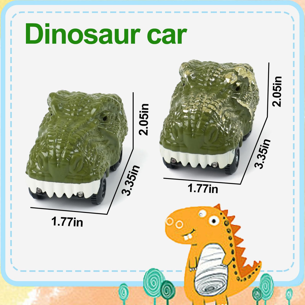 GIAT Dinosaur Track Car LED glow enhances imaginative play in dim rooms