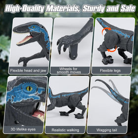 GIAT remote control dinosaur mist spray adds realism to adventures