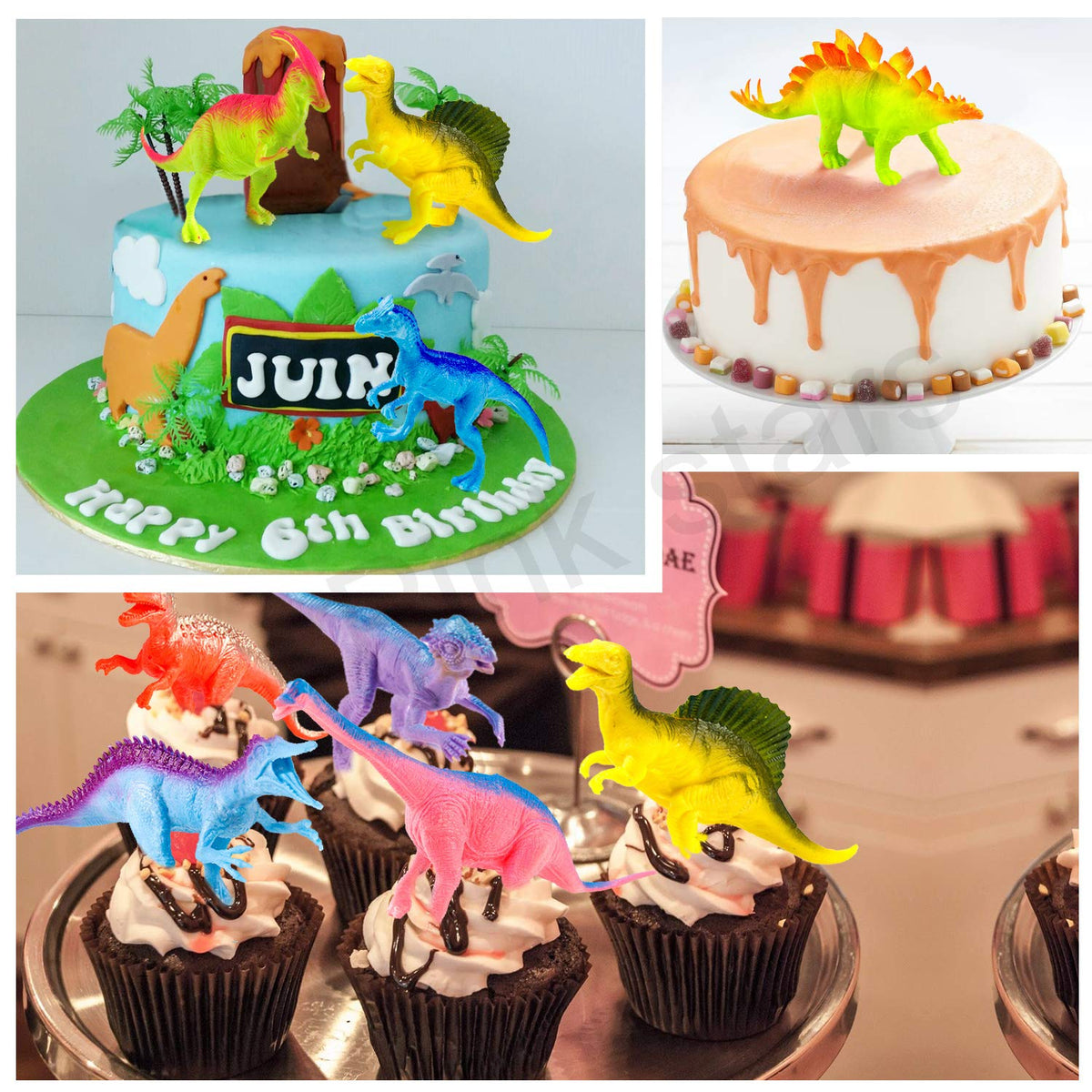 GIDGOD Stegosaurus 7-inch dinosaur figure for tactile play and decorative display.