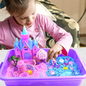 GIDGOD sandbox-with-lid - organized play surface reduces mess during indoor sessions.