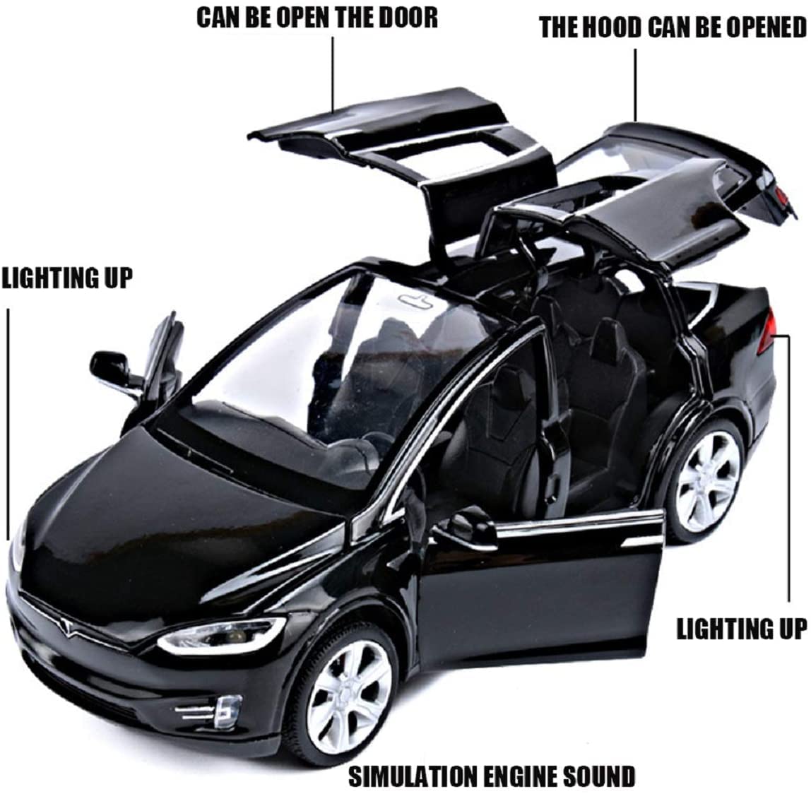 gidoyi Toy Car Model X open doors reveal functional detail for imaginative play