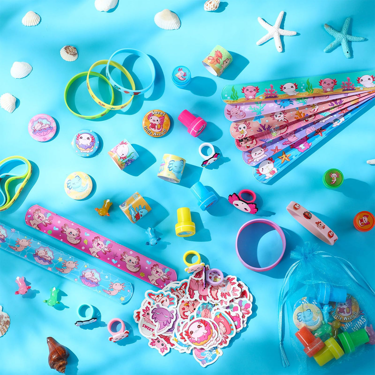 Giegxin axolotl slap bracelets secure easy fashion for kids