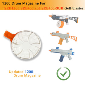 GIESIOE SRB1200-compatible drum mag holds over 4000 gel balls, reducing reloads
