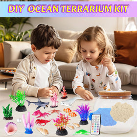 Gifmore Ocean Terrarium Kit sea creatures spark imaginative play.