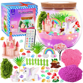Gifmore unicorn light-up terrarium kit cover for creative playtime and imagination