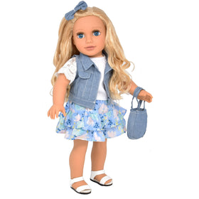 Gift Boutique 18-inch doll with handbag accessory for pretend outings