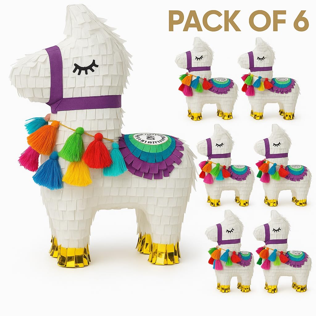 GiftExpress Benito mini llama pinata bright tissue paper colors decorate events.