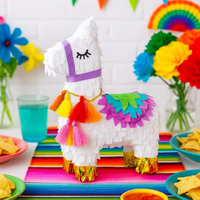 GiftExpress Benito mini llama pinata handmade cardboard construction for sturdy decor.
