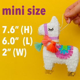 GiftExpress Benito mini llama pinata hanging loop enables quick display.