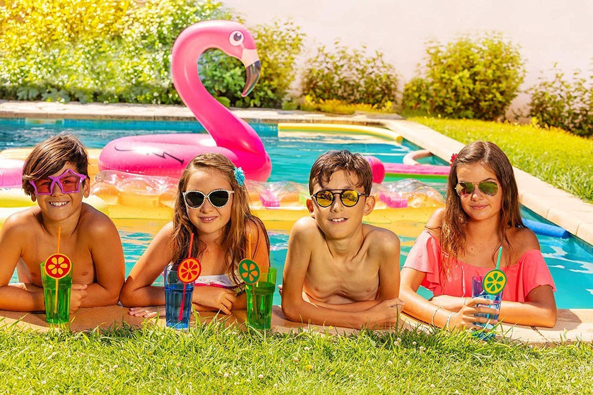 GiftExpress large pink flamingo float compact for easy storage after use.