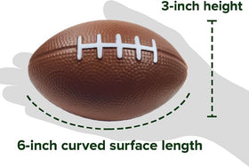 GiftExpress 12-pack foam footballs brown with white laces for group play