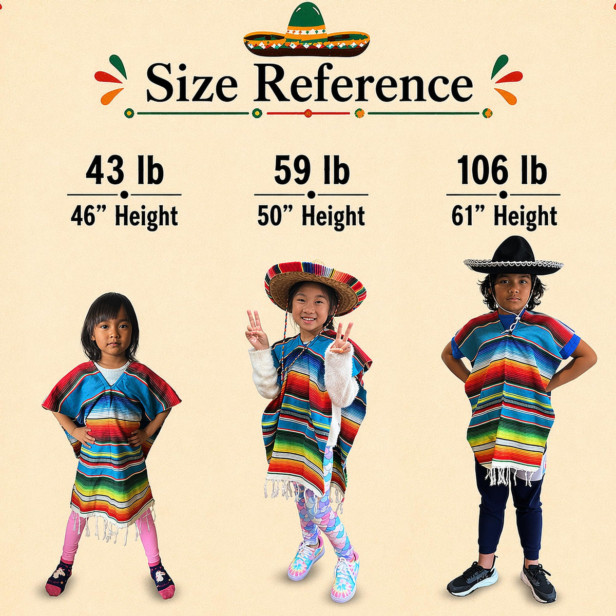 GiftExpress made-in-mexico poncho and sombrero set for authentic style