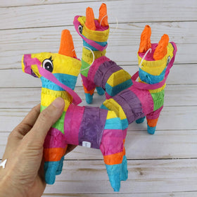 GiftExpress mini donkey piñata six-pack packaging image highlighting value